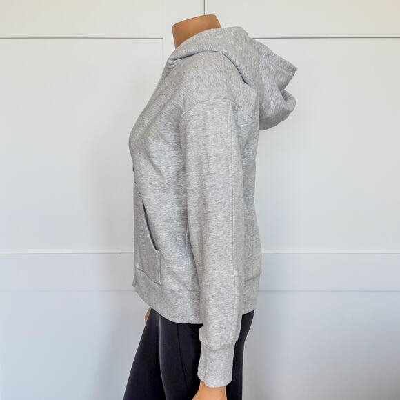 Athleta Girl, All Day Full Zip Sweatshirt, Quartz Heather Grey, Girls Size XL/14 - Picture 4 of 10